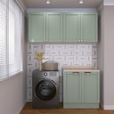 Ver imagem 1 de Lavanderia Modulada 3 Peças 2 Armários Aéreos 4 Portas 1 Balcão Arizona CabeCasa MadeiraOriginals