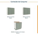 Ver imagem 3 de Lavanderia Modulada 3 Peças 2 Armários Aéreos 4 Portas 1 Balcão Arizona CabeCasa MadeiraOriginals