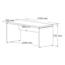 Ver imagem 2 de Mesa para Estudos Reta Tampo 40mm 170cm Alto Padrão 