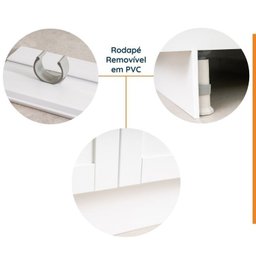 Lavanderia Modulada 3 Peças sem Tampo 2 Armários Aéreos 4 Portas 1 Balcão Cabecasa Madeiramadeira - 5