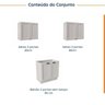 Lavanderia Modulada 3 Peças sem Tampo 2 Armários Aéreos 4 Portas 1 Balcão CabeCasa MadeiraOriginals - 3