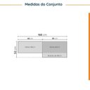 Ver imagem 2 de Lavanderia Modulada 3 Peças sem Tampo 2 Armários Aéreos 4 Portas 1 Balcão CabeCasa MadeiraOriginals Branco