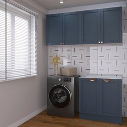 Lavanderia Modulada 3 Peças sem Tampo 2 Armários Aéreos 4 Portas 1 Balcão Cabecasa Madeiramadeira - 9