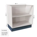 Ver mais imagens de Lavanderia Modulada 3 Peças sem Tampo 2 Armários Aéreos 4 Portas 1 Balcão CabeCasa MadeiraOriginals