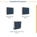 Ver imagem 3 de Lavanderia Planejada 3 Peças sem Tampo 2 Armários Aéreos 4 Portas 1 Balcão CabeCasa MadeiraOriginals Azul/Branco