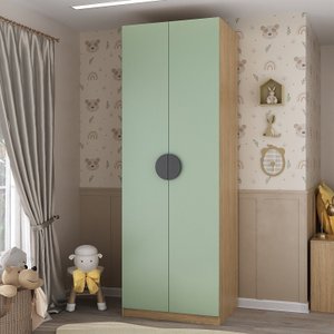 Guarda Roupa Infantil Modulado 2 Portas com Cabideiro Joy Kids Cabecasa Madeiramadeira