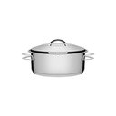 Ver imagem 1 de Caçarola Tramontina Solar Rasa em Aço Inox Fundo Triplo com Tampa e Alças 20 Cm 2,9 L