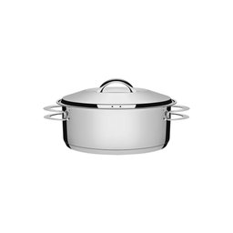 Caçarola Tramontina Solar Rasa em Aço Inox Fundo Triplo com Tampa e Alças 20 Cm 2,9 L - 1