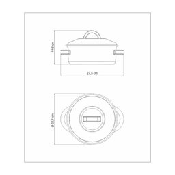 Caçarola Tramontina Solar Rasa em Aço Inox Fundo Triplo com Tampa e Alças 20 Cm 2,9 L - 5