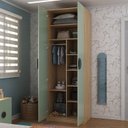 Ver imagem 3 de Guarda Roupa Infantil Planejado 2 Portas com Nichos e Cabideiro Joy Kids CabeCasa MadeiraOriginals