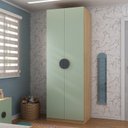 Ver imagem 2 de Guarda Roupa Infantil Modulado 2 Portas com Nichos e Cabideiro Joy Kids CabeCasa MadeiraOriginals
