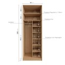 Ver imagem 6 de Guarda Roupa Infantil Planejado 2 Portas com Nichos e Cabideiro Joy Kids CabeCasa MadeiraOriginals
