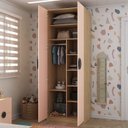 Ver imagem 3 de Guarda Roupa Infantil Modulado 2 Portas com Nichos e Cabideiro Joy Kids CabeCasa MadeiraOriginals