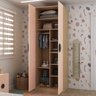 Guarda Roupa Infantil Modulado 2 Portas com Nichos e Cabideiro Joy Kids CabeCasa MadeiraOriginals - 3