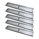 Ver imagem 1 de Kit 5 Ralo Grelha Linear Caixilho Alumínio Escovado 20x50cm