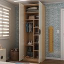 Ver imagem 3 de Guarda Roupa Infantil Planejado 2 Portas com Nichos e Cabideiro Joy Kids CabeCasa MadeiraOriginals