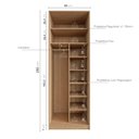 Ver imagem 6 de Guarda Roupa Infantil Planejado 2 Portas com Nichos e Cabideiro Joy Kids CabeCasa MadeiraOriginals