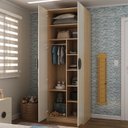 Ver imagem 3 de Guarda Roupa Infantil Modulado 2 Portas com Nichos e Cabideiro Joy Kids CabeCasa MadeiraOriginals