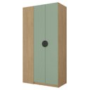 Ver imagem 4 de Guarda Roupa Infantil Planejado de Canto 2 Portas Joy Kids CabeCasa MadeiraOriginals Verde/Avena