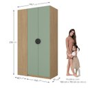 Ver imagem 5 de Guarda Roupa Infantil Planejado de Canto 2 Portas Joy Kids CabeCasa MadeiraOriginals Verde/Avena
