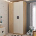Ver imagem 1 de Guarda Roupa Infantil Planejado de Canto 2 Portas Joy Kids CabeCasa MadeiraOriginals Cinza/Avena
