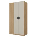 Ver imagem 4 de Guarda Roupa Infantil Planejado de Canto 2 Portas Joy Kids CabeCasa MadeiraOriginals Cinza/Avena
