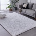 Ver imagem 1 de Tapete Pelo Alto Felpudo Peludo Macio Anti Derrapante Alérgico Branco 200 x 200 cm