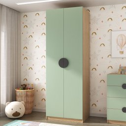 Guarda Roupa Infantil Modulado 2 Portas com Nichos e 2 Gavetas Joy Kids CabeCasa MadeiraMadeira - 2