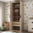 Ver imagem 3 de Guarda Roupa Infantil Planejado 2 Portas com Nichos e 2 Gavetas Joy Kids CabeCasa MadeiraOriginals