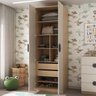 Guarda Roupa Infantil Modulado 2 Portas com Nichos e 2 Gavetas Joy Kids CabeCasa MadeiraOriginals - 3