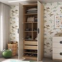 Ver imagem 3 de Guarda Roupa Infantil Modulado 2 Portas com Nichos e 2 Gavetas Joy Kids CabeCasa MadeiraOriginals