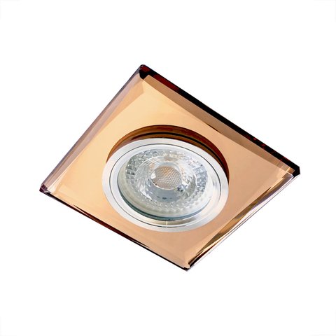 5 Spot Cristal Embutir Rose Espelhado Quadrado Mr16 Lup64