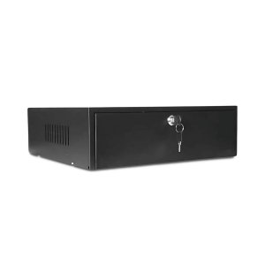 Caixa Mini Rack Organizador Preta Horizontal Gabinete Ipec