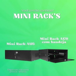 Caixa Mini Rack Organizador Preta Horizontal Gabinete Ipec - 3