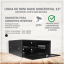 Ver imagem 4 de Caixa Mini Rack Organizador Preta Horizontal Gabinete Ipec