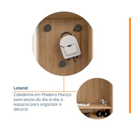 Guarda-Roupa Modulado Infantil 2 Peças com 4 Portas 2 Gavetas com Nichos e Sapateira Joy Kids Cabecasa Madeiramadeira - 13