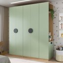 Ver imagem 1 de Guarda Roupa Planejado Infantil 3 Peças 2 Gavetas Joy Kids CabeCasa MadeiraOriginals Verde/Avena