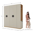 Ver imagem 6 de Guarda Roupa Planejado Infantil 3 Peças 2 Gavetas Joy Kids CabeCasa MadeiraOriginals Cinza/Avena