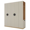Ver imagem 5 de Guarda Roupa Planejado Infantil 3 Peças 2 Gavetas Joy Kids CabeCasa MadeiraOriginals Cinza/Avena