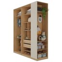Ver imagem 4 de Guarda Roupa Planejado Infantil 3 Peças 2 Gavetas Joy Kids CabeCasa MadeiraOriginals Cinza/Avena
