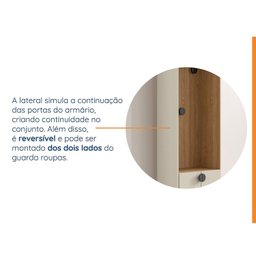Guarda Roupa Modulado Infantil 3 Peças 2 Gavetas Joy Kids CabeCasa MadeiraMadeira - 13