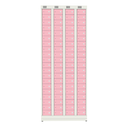 Ver imagem 2 de Armário de Aço para Pequenos Volumes 80 Portas - Nk 4707 Nilko Armários Rosa Flox Cadeado Padrão