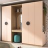 Guarda-Roupa Modulado Infantil 4 Peças 6 Portas Espelho e LED Joy Kids CabeCasa MadeiraOriginals - 2