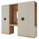 Ver imagem 3 de Guarda-Roupa Planejado Infantil 4 Peças 6 Portas Espelho e LED Joy Kids CabeCasa MadeiraOriginals Cinza/Avena