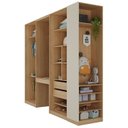 Ver imagem 4 de Guarda-Roupa Modulado Infantil 4 Peças 6 Portas Espelho e LED Joy Kids CabeCasa MadeiraOriginals