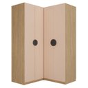 Ver imagem 4 de Guarda Roupa Modulado Infantil de Canto 4 Portas 2 Gavetas Joy Kids CabeCasa MadeiraOriginals