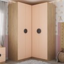Ver imagem 2 de Guarda Roupa Modulado Infantil de Canto 4 Portas 2 Gavetas Joy Kids CabeCasa MadeiraOriginals