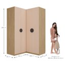 Ver imagem 5 de Guarda Roupa Modulado Infantil de Canto 4 Portas 2 Gavetas Joy Kids CabeCasa MadeiraOriginals