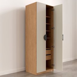 Guarda Roupa Modulado Infantil de Canto 2 Peças 4 Portas 2 Gavetas Joy Kids CabeCasa MadeiraMadeira - 17