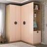 Guarda Roupa Modulado Infantil de Canto 6 Portas 2 Gavetas Joy Kids CabeCasa MadeiraOriginals - 2